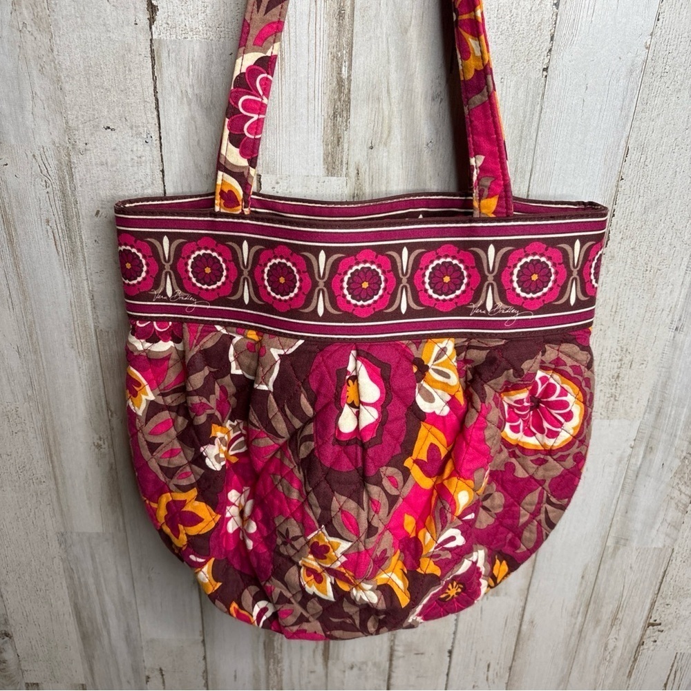 Vera Bradley Carnaby Floral Tote Shoulder Bag Handbag Purse - Picture 3 of 16